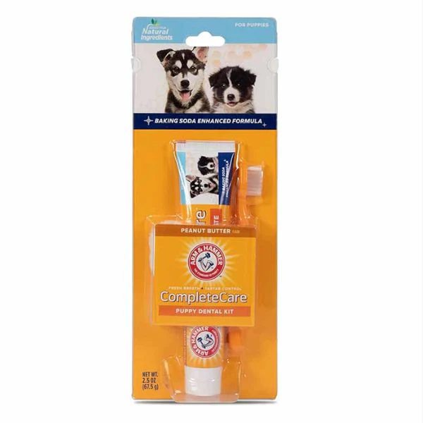 ערכה דנטלית מקצועית לגורים Arm & Hammer