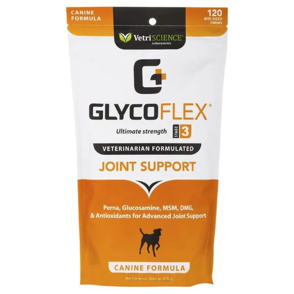 גלייקופלקס שלב 3 GlycoFlex לבריאות המפרקים - 120 לעסניות 870 גרם