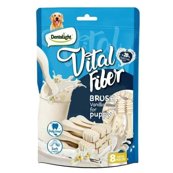 Vital Fiber Brush - חטיף דנטלי מברשות שיניים וניל לגורים