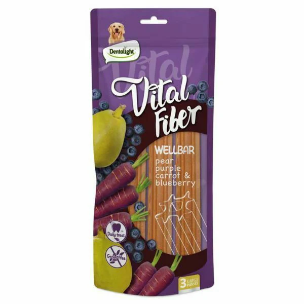 Vital Fiber XL- חטיף כוכב דנטלי אגס, גזר סגול, אוכמניות